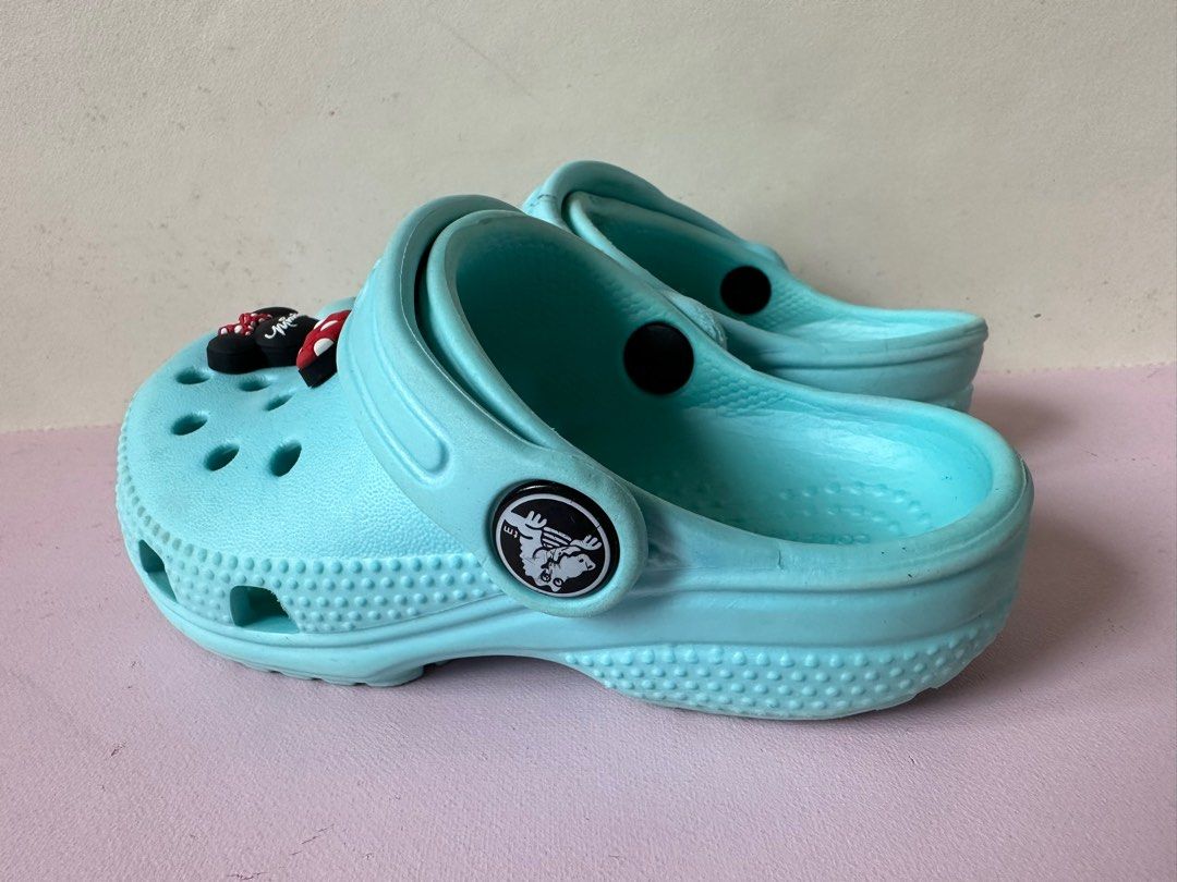 Crocs light blue Minnie Mouse size 7c, Babies & Kids, Babies & Kids ...