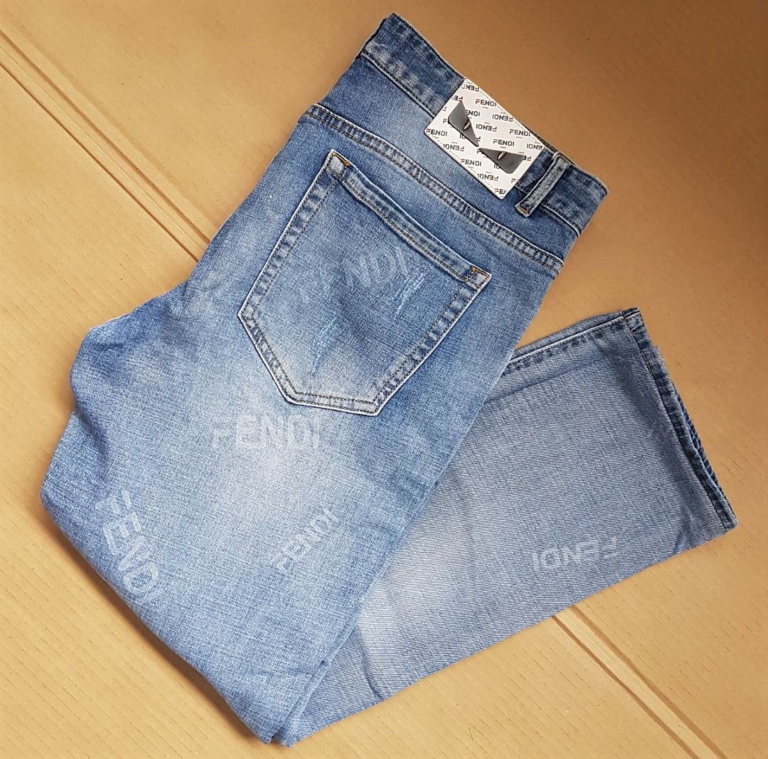Fendi print jeans shop