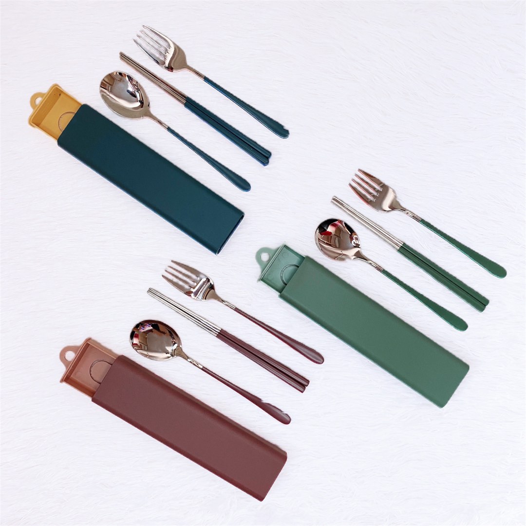 Customisable Stainless Steel Utensils Set Name Print Logo Flatware Set