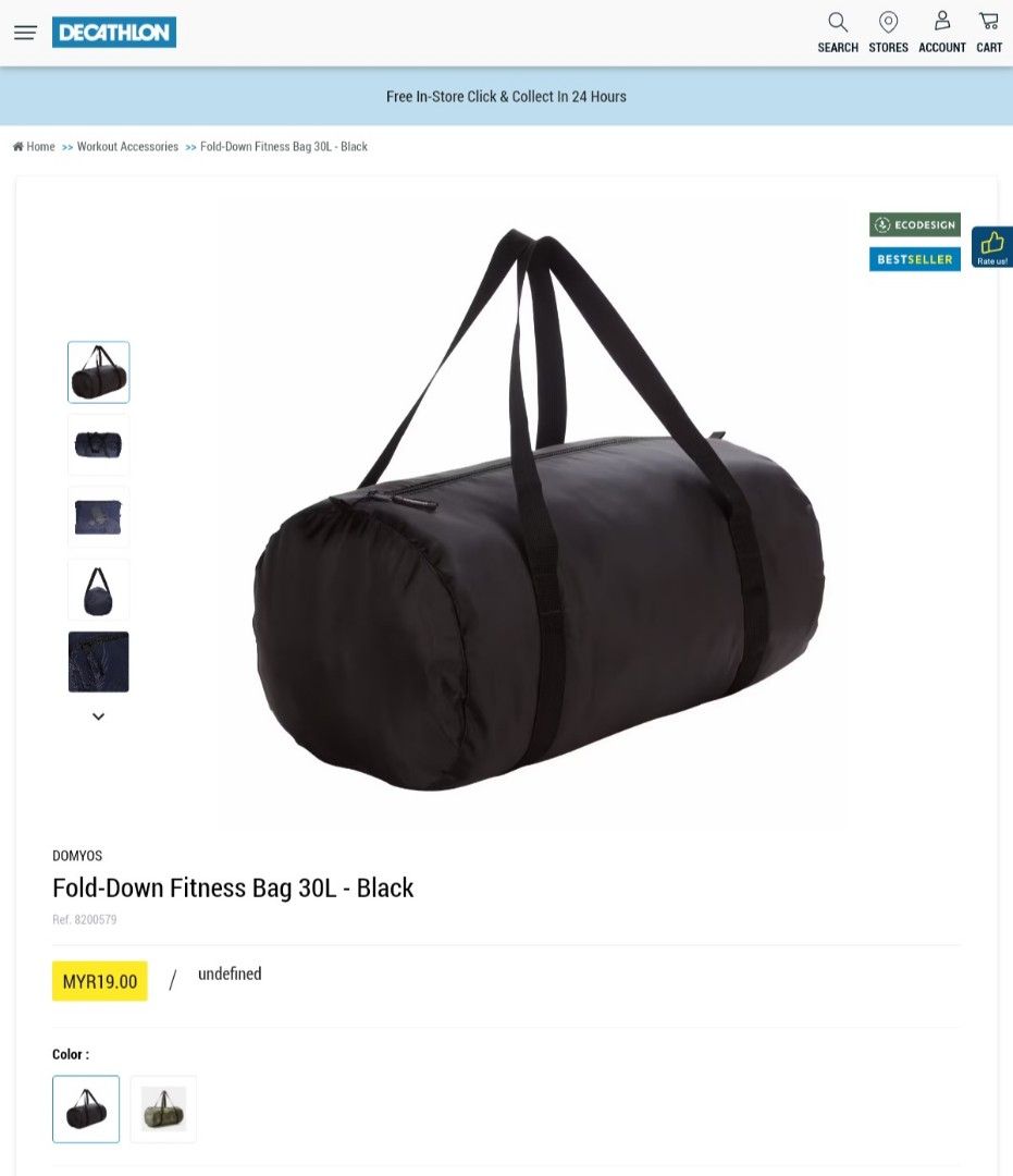 Foldable online bag decathlon
