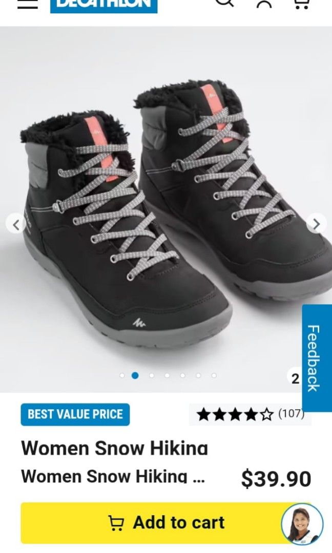 Quechua snow hiking shoes online