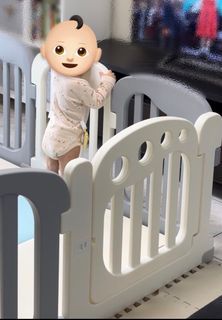 ［地芙諾Diffno］寶寶專用防護圍欄(米&白)-適用140*200的地墊尺寸