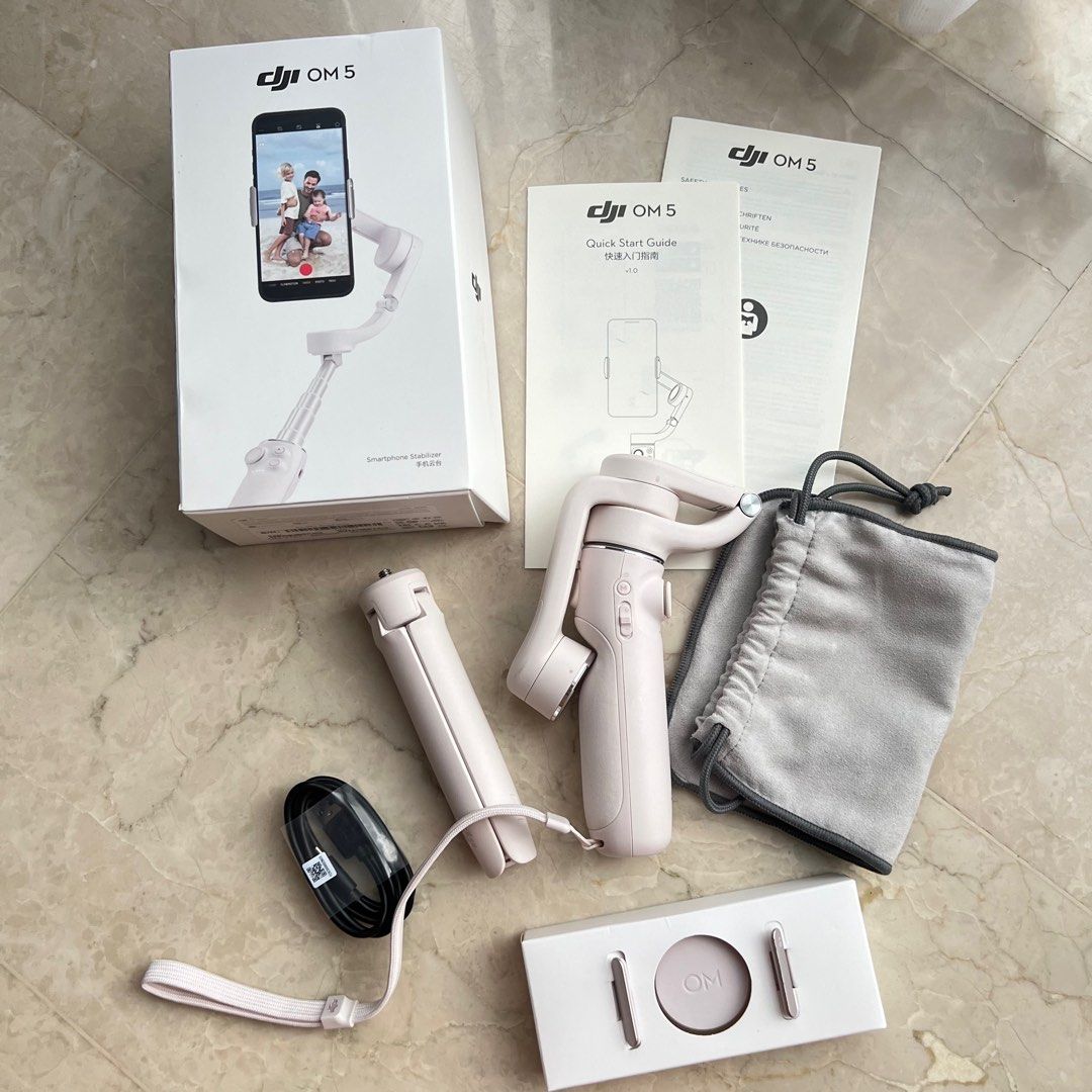 自撮り棒 DJI OM 5 Sunset White DJI OM 5 Smartphone Gimbal (Sunset White) — Hot Rod Cameras