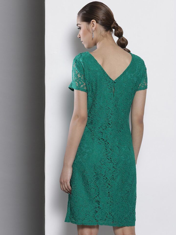 Dorothy perkins green lace dress online