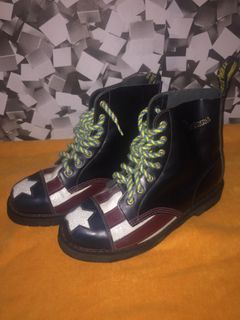 DR. MARTENS | Limited Edition 1460 Vintage Con-Gress Star & Stripes American Flag Men’s Leather Boots (Size: 42)