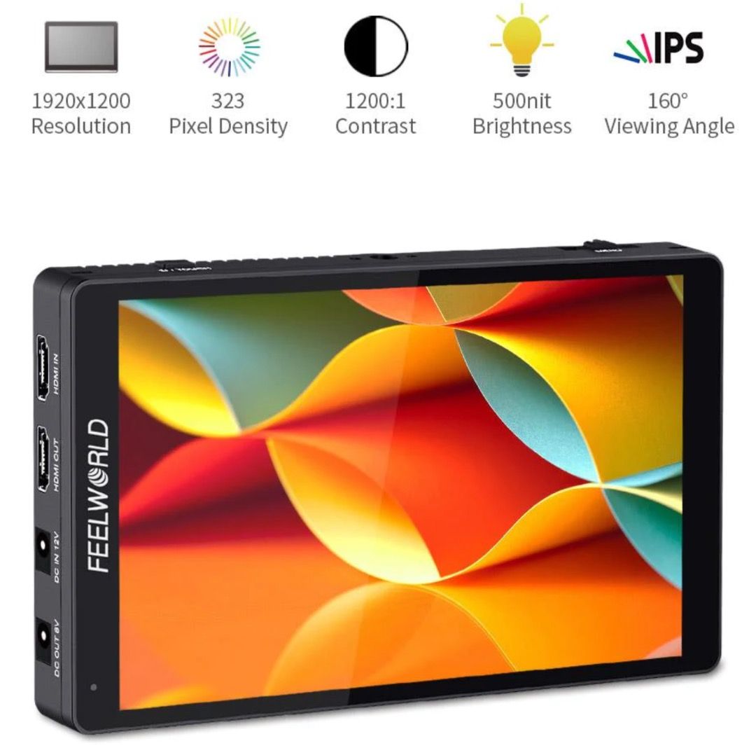 Feelworld F7 Pro 7 3D LUT Touchscreen DSLR Camera Field Director Ac Monitor 1920x1200 Ips Panel