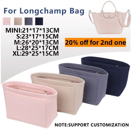 Felt Insert Bag Fits for Longchamp LE PLIAGE Organizer Handbag Inner Bag JL2088 Women s Fashion Bags Wallets Purses Pouches on Carousell