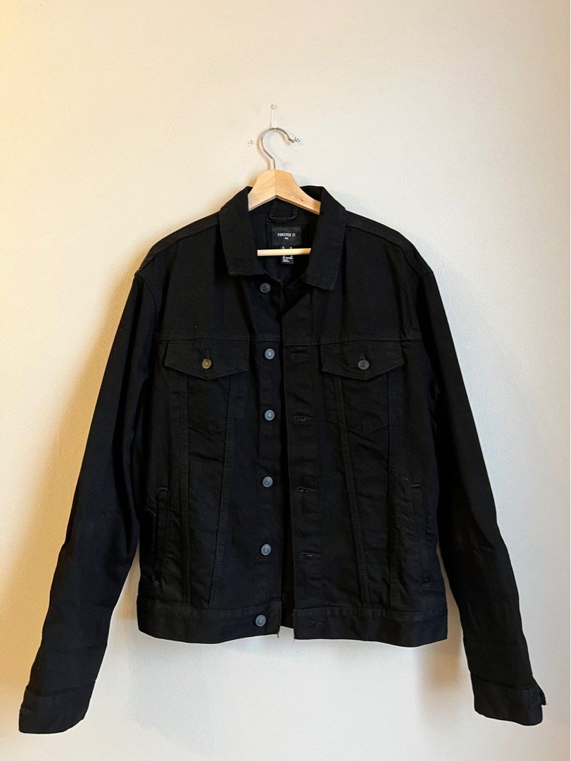 Black jean store jacket forever 21
