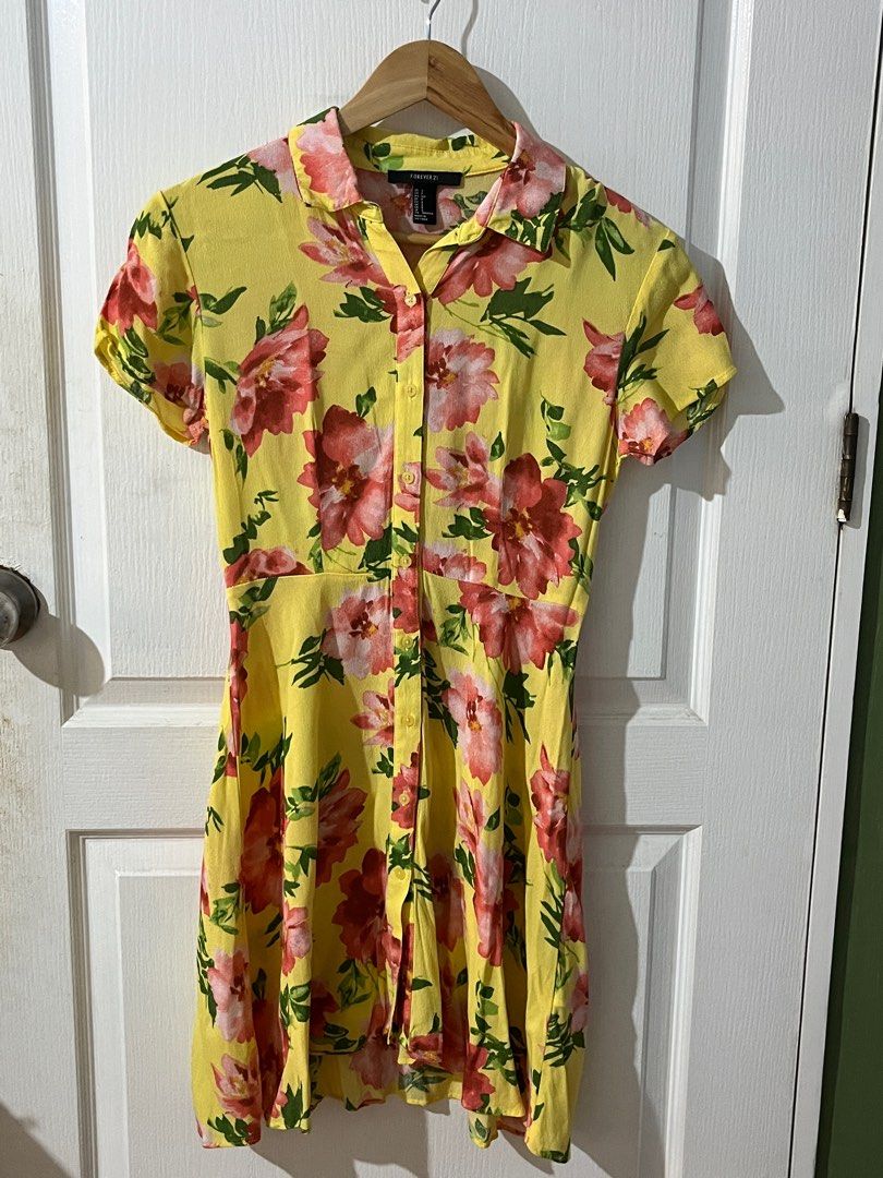 Forever 21 Hawaiian Summer Polo Dress Women s Fashion Dresses Sets Dresses on Carousell