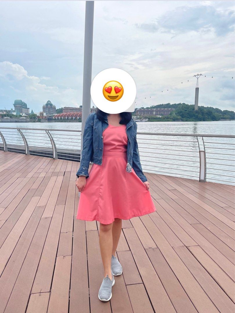 Forever 21 pink peach dress