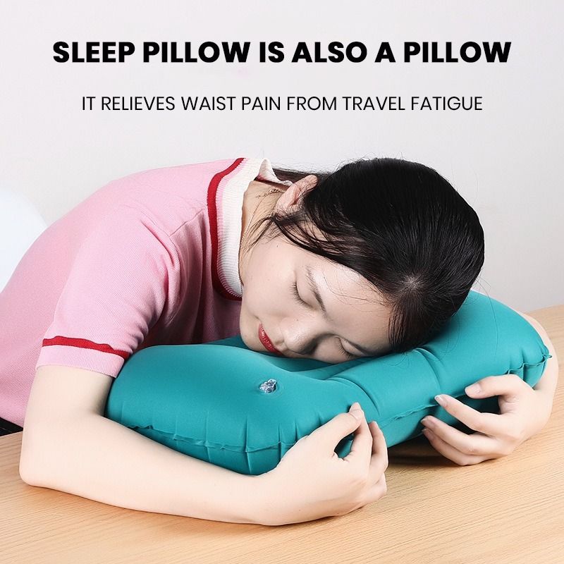 Inflatable bed clearance pillow for travel