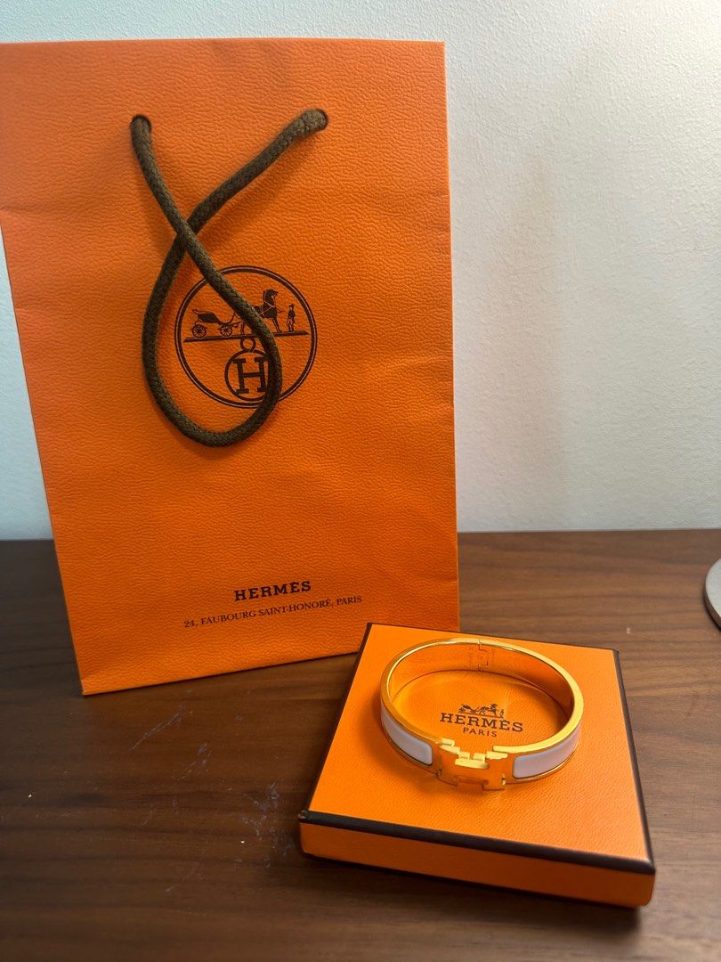 White and hotsell gold hermes bracelet