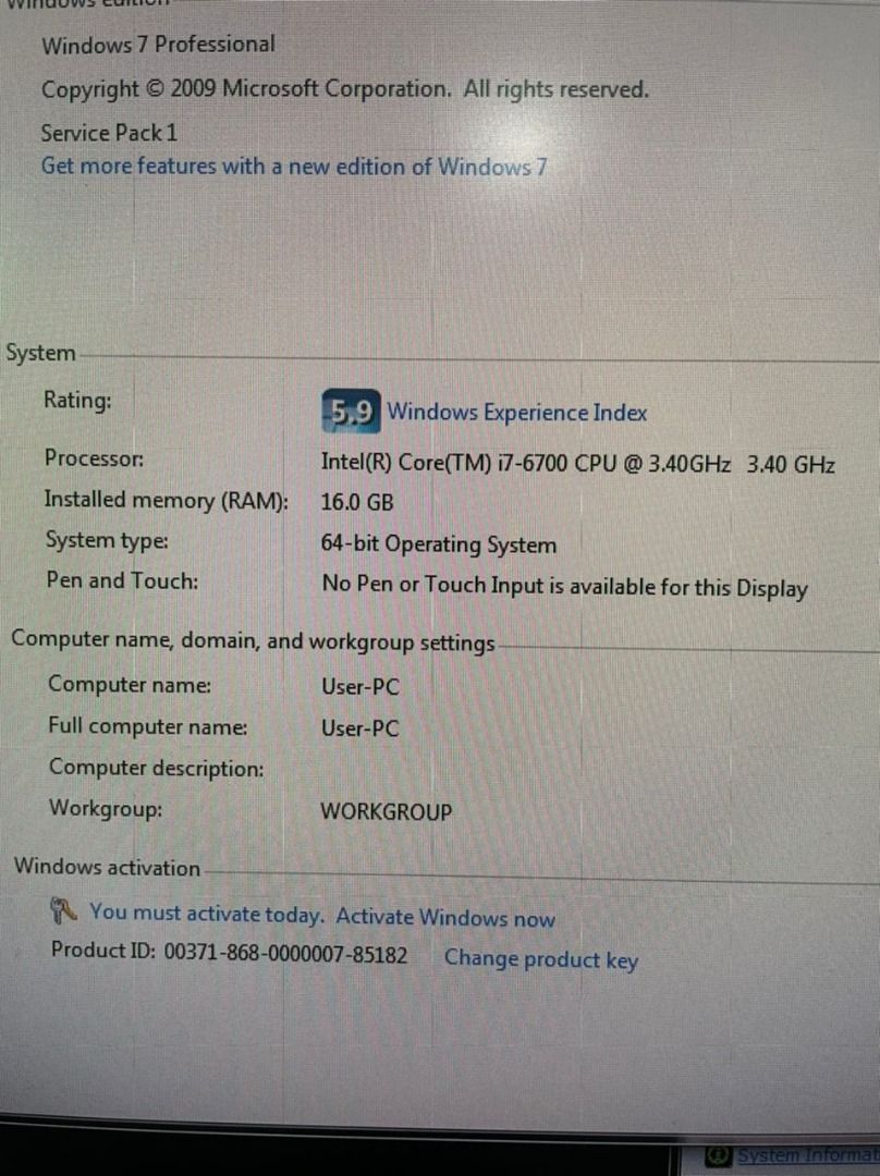 Slight Nego ok Powerful PC i7 6700 GTX1060 w Good Condition