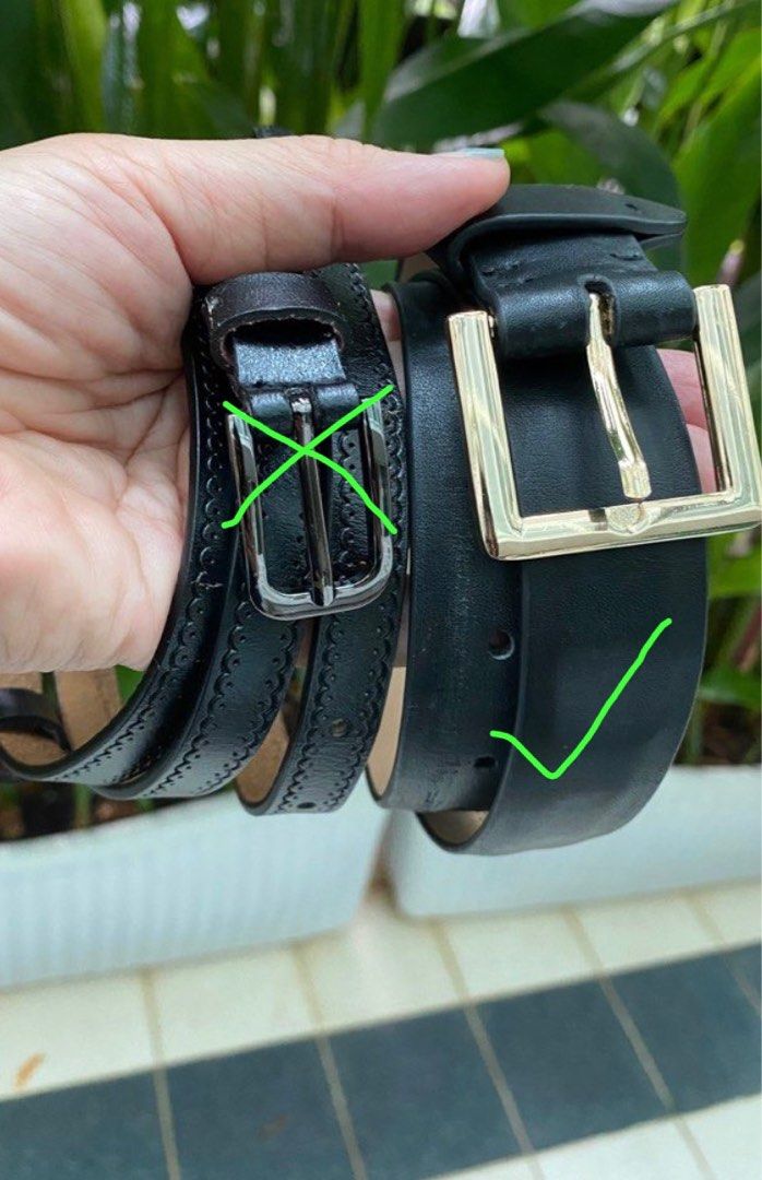 Gg black leather belt sale