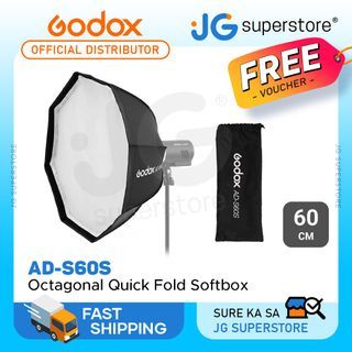 Godox AD-S60S 60cm Octagon Quick Fold Softbox with Grid and Mount for AD300Pro, A400Pro, ML60 LED Lights and Studio Photography | JG Superstore