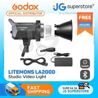 Godox Litemons LA200D Studio LED Video Light (Daylight) 230W with 5600K Color Temperature, Bluetooth Wireless Control, 8 FX for Vlog Photography | JG Superstore