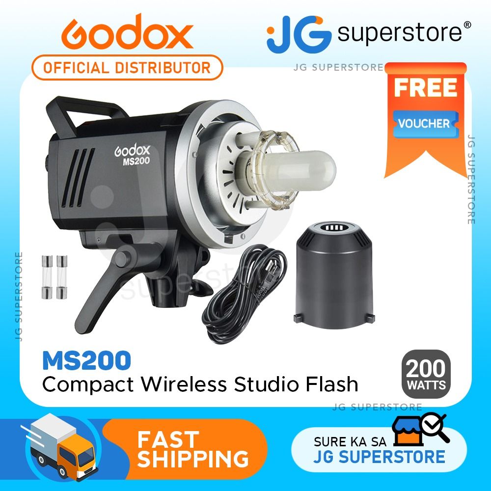 Godox MS200 Compact 200W Studio Flash, Small and Portable 2.4G Wireless X System Monolight | JG Superstore (Category: Other Photography Accessories) located in San Juan City. Submitted by jg.superstore (Listing ID 1249920230, Image 1). Description: █ JG Superstore █ 【Trusted Seller Since 2011】 【We Accept Any Special Order】 【Dedicated Customer Service】 【📍 】3/F Annapolis Tower, 43 Annapolis St. Greenhills San Juan - Front of Unionbank (please conf