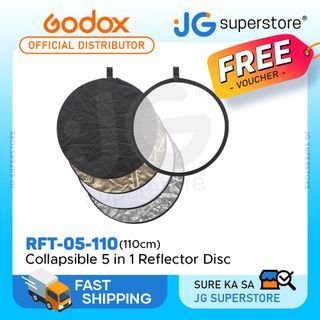Godox RFT-05-110 110CM 5 in 1 Collapsible Light Flash Studio Reflector Round Diffuser for Studios, Photography, Photo Shoots | JG Superstore