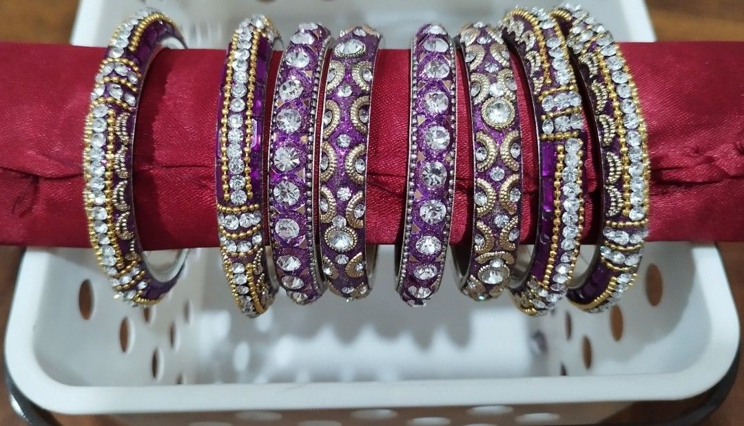 Gold plated stone bangles online