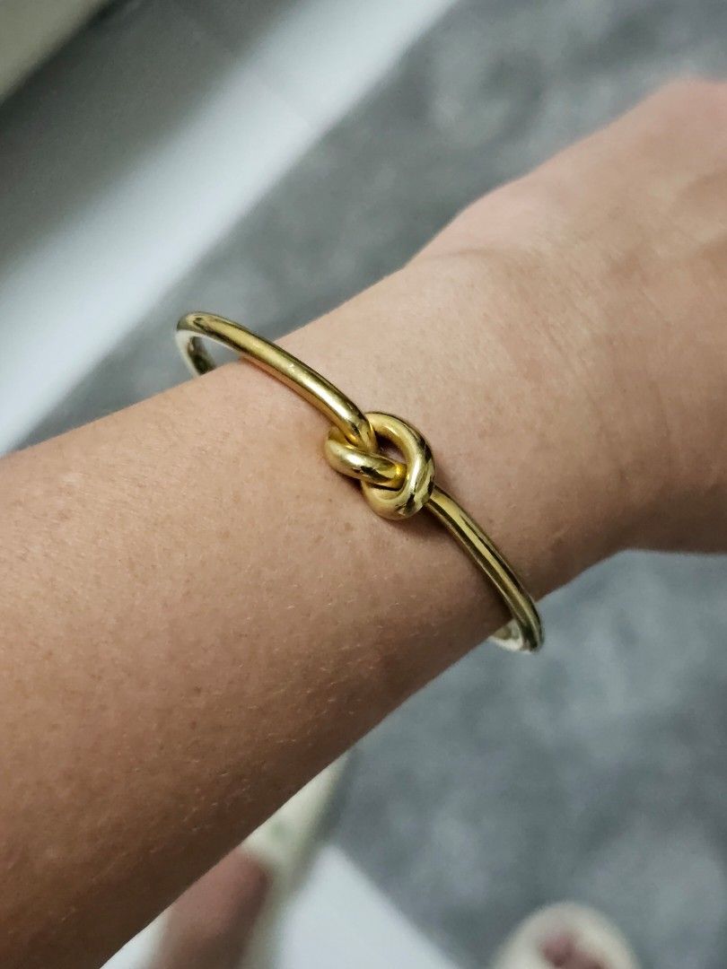 Gold Stainless Steel Knot Bracelet Women s Fashion Jewelry