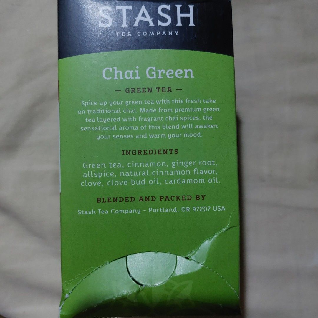 Green Tea Chai Green 20Pcs, Food & Drinks, Beverages On Carousell