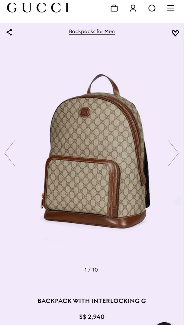 How much do gucci sales backpacks cost