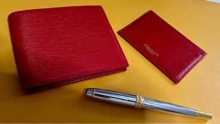 Hackett Mayfair Textured Leather Wallet and Card Holder Set