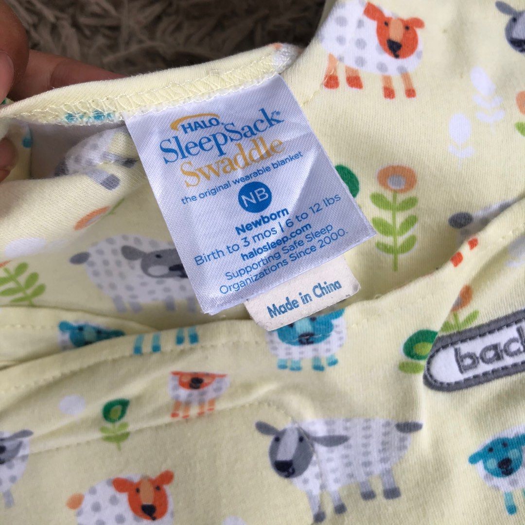 Halo sleepsack swaddle yellow sheep, Babies & Kids, Babies & Kids