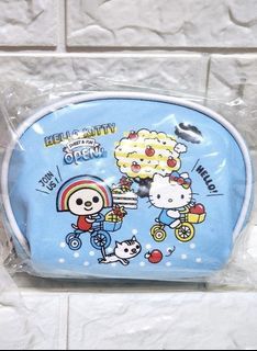 淺藍色Hello Kitty與Open醬聯名 萬用收納包 票卡零錢包 零錢包
