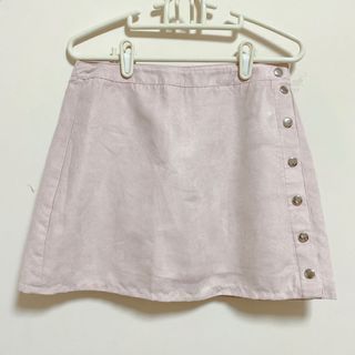 H&m 麂皮 粉 短裙