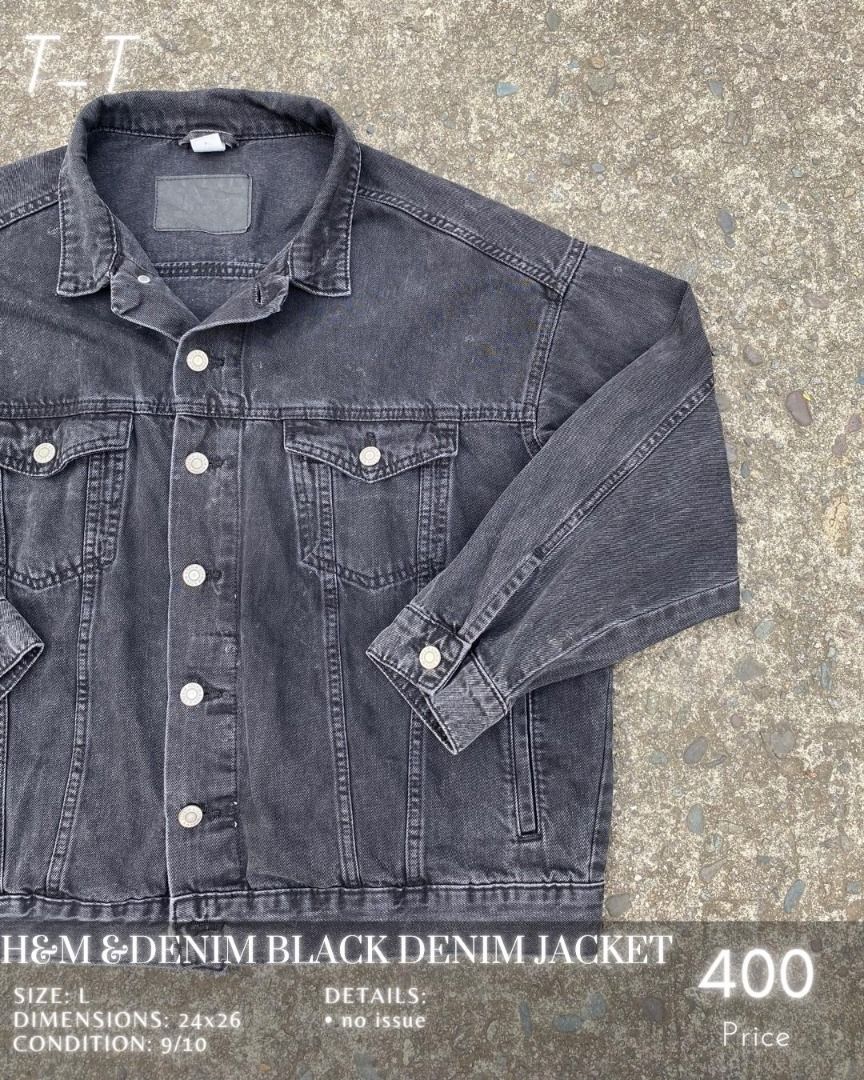 Black denim jacket h and m sales