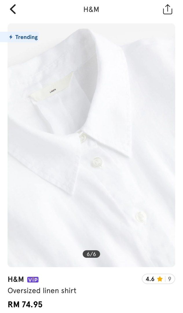 H and m new arrivals linen t shirt