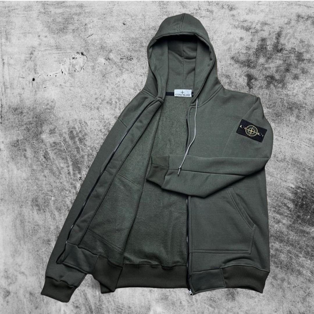 Hoodie zipper stone island hot sale
