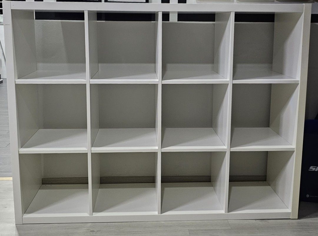 Ikea Kallax Shelving unit in White 3x4, Furniture & Home Living