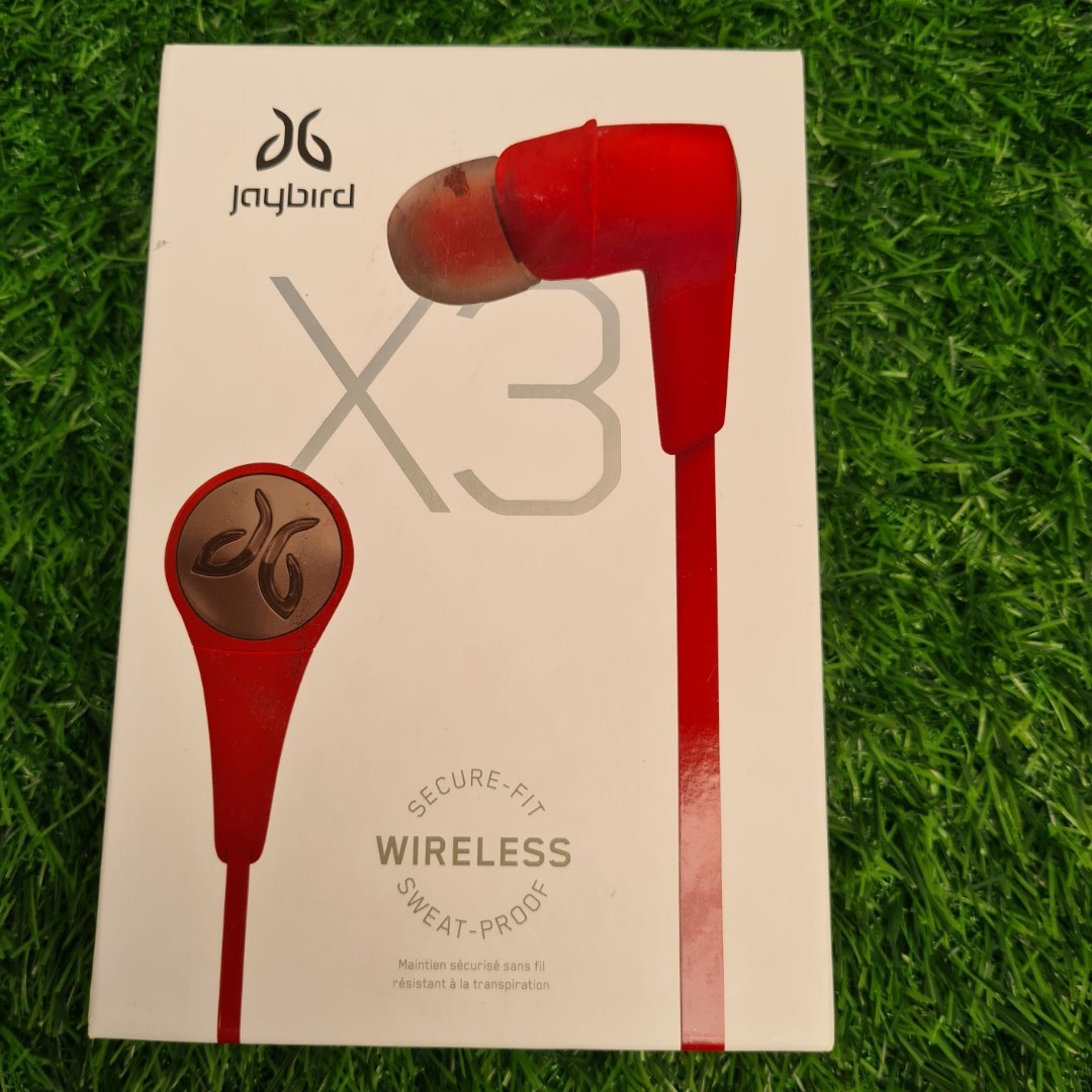 Jaybird X3 Secure Fit Sport Bluetooth Earbuds Red Original