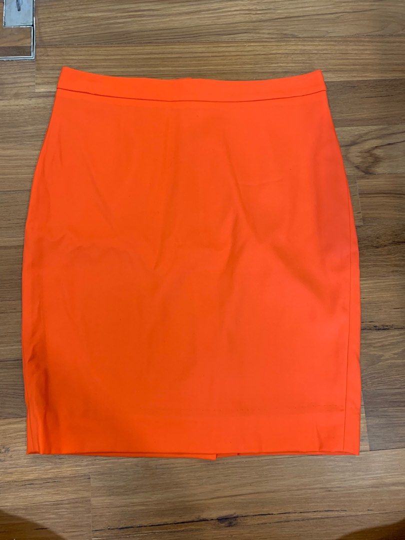 Orange pencil sales skirt size 8