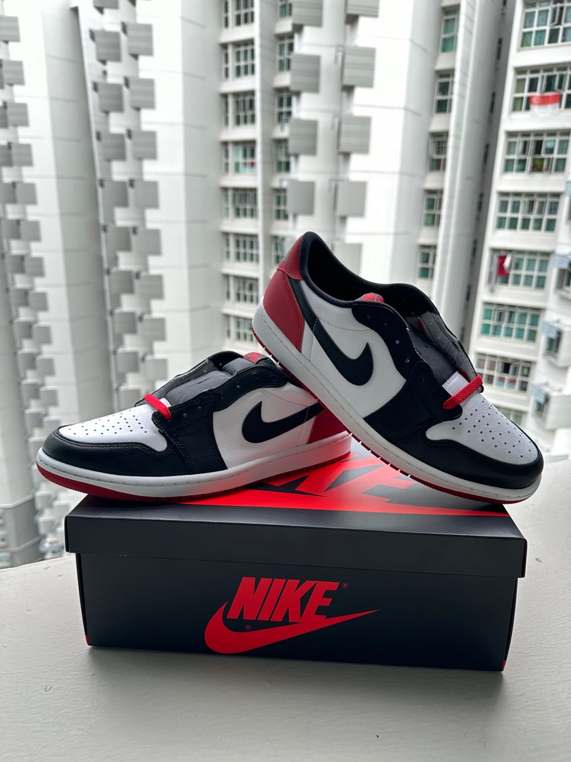 Air jordan 1 cheap low slip black toe