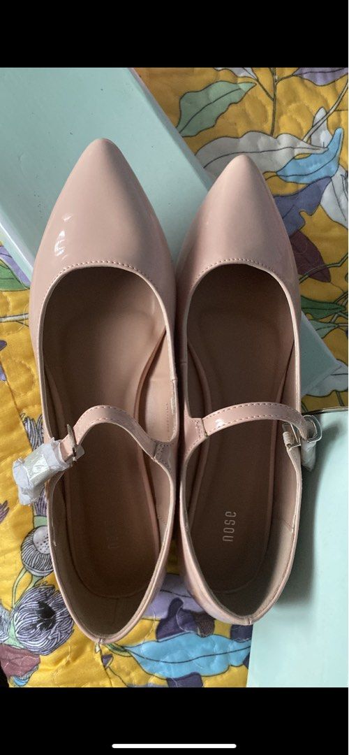Kasut Flat Nose Nude Pink Women s Fashion Footwear Flats on Carousell