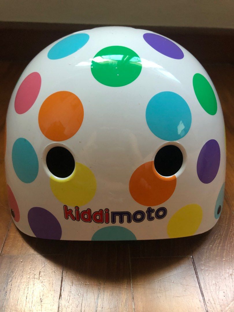 Kiddimoto polka dot helmet and matching gloves Hobbies Toys Toys Games on Carousell