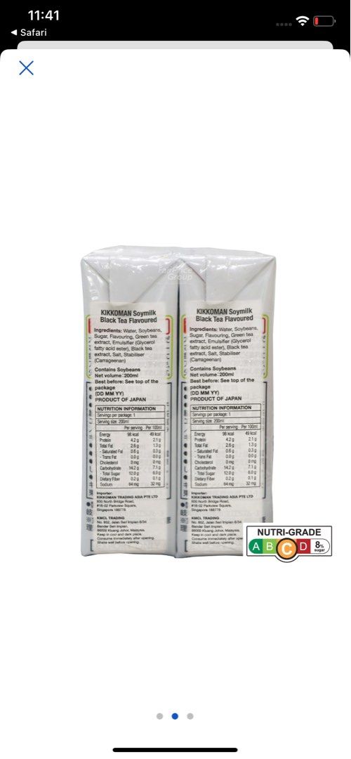 Kikkoman Soy Milk Black Tea, Food & Drinks, Beverages on Carousell