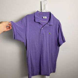 Lacoste Polo Shirt Kemeja Baju Ungu Purple