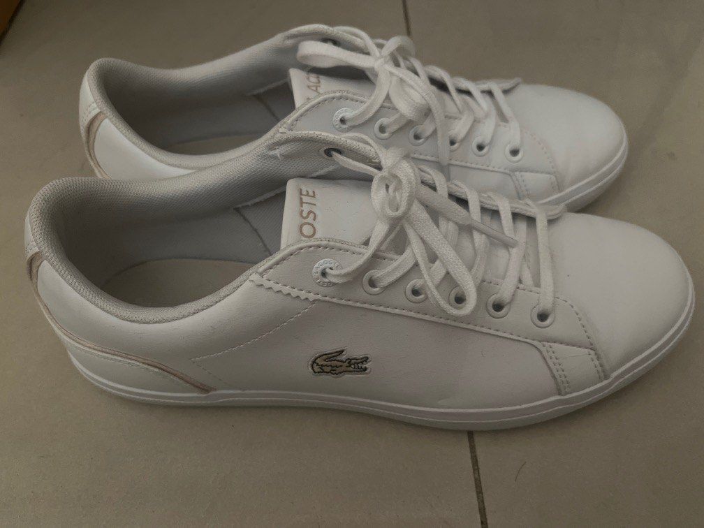 White sneakers new arrivals for men lacoste