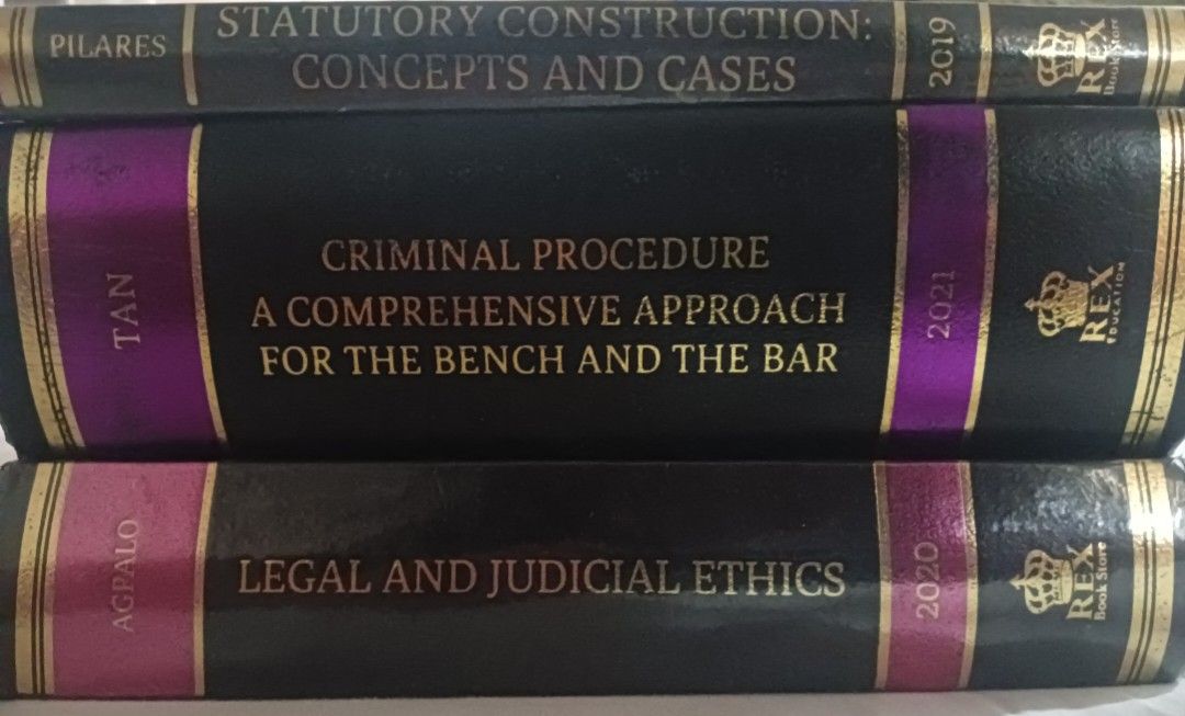 Law Textbooks (Legal and Judicial Ethics 2020 Agpalo, Criminal