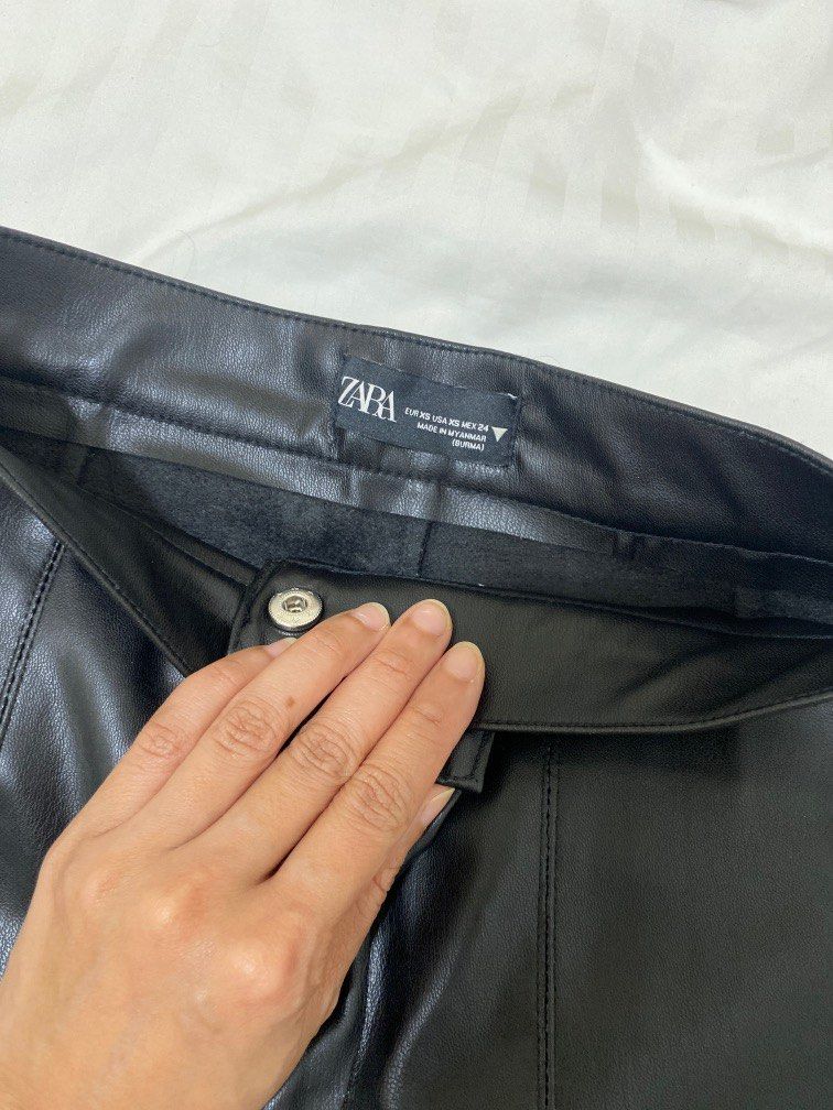 Rue Vegan Leather Pants in Black - MILLY in Black | MILLY