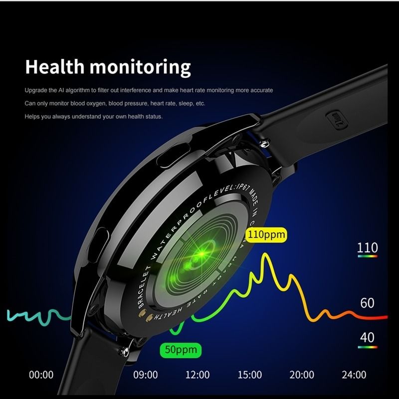 LIGE Men Smart Watch Women Heart Rate Blood Pressure Monitoring