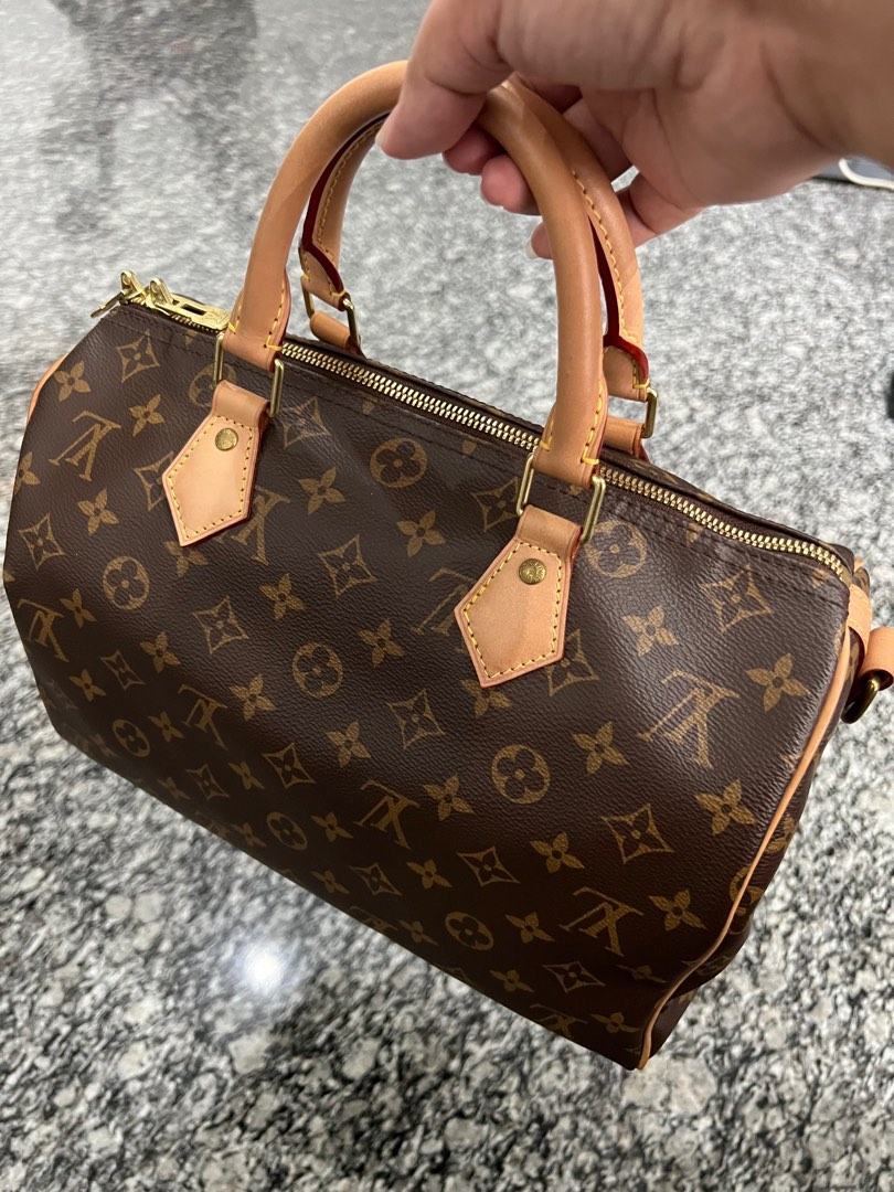 New for 2022 ♥ Short Strap with Buckle for LV Speedy 25, 30 and 35, Luxury,  Accessories on Carousell
