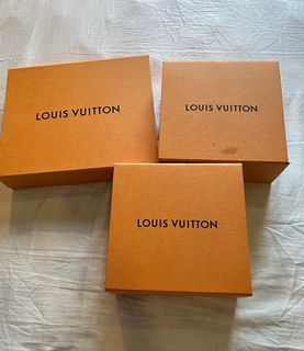 Gold Louis Vuitton Empty Boxes, Dust Cover