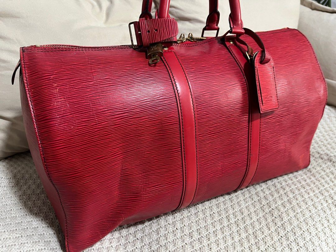 Louis Vuitton Epi Speedy 25 Castilian Red Boston Bag