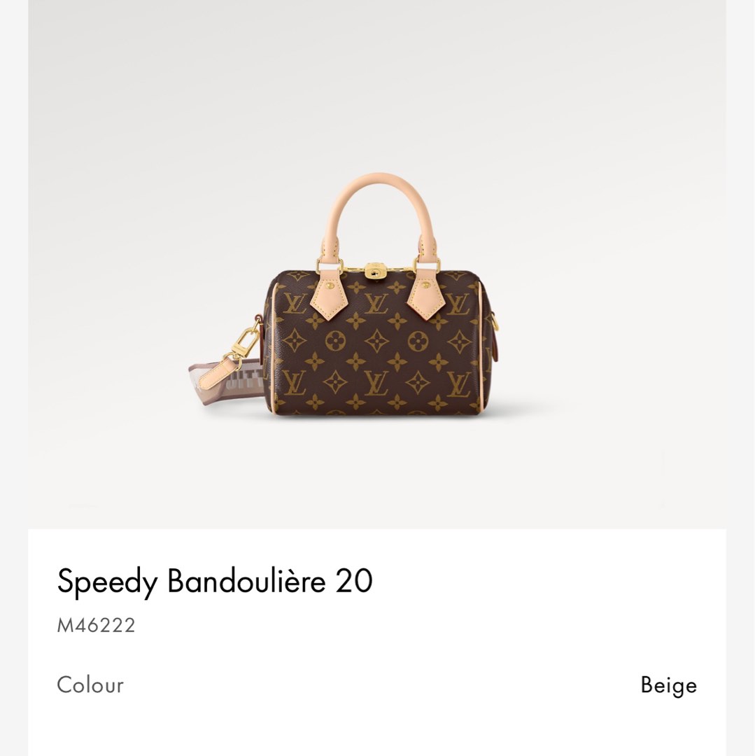 Original Louis Vuitton Tasche Speedy 20, neu, Fullset, M46222