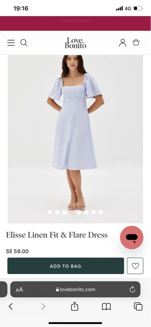 Periwinkle fit cheap and flare dress